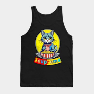 Soupreme American Cute Cat With United States FLag Tank Top